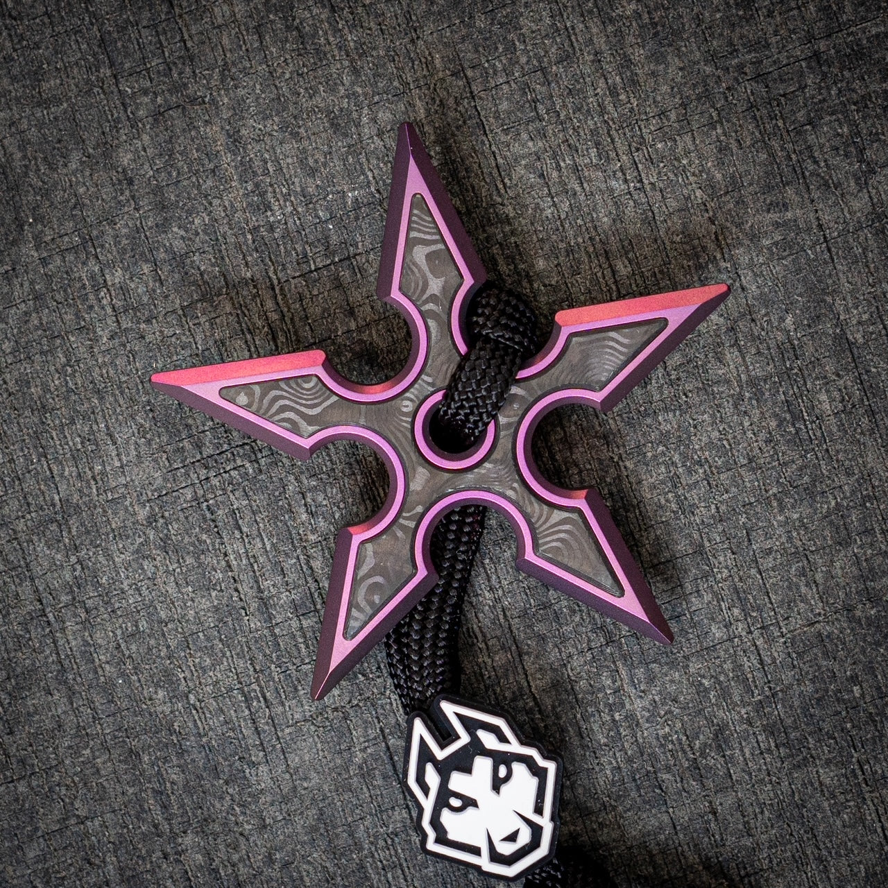 Jaxx - Mini 5-Point - Ti Purple Anodize Inlay Fat Carbon Dunes