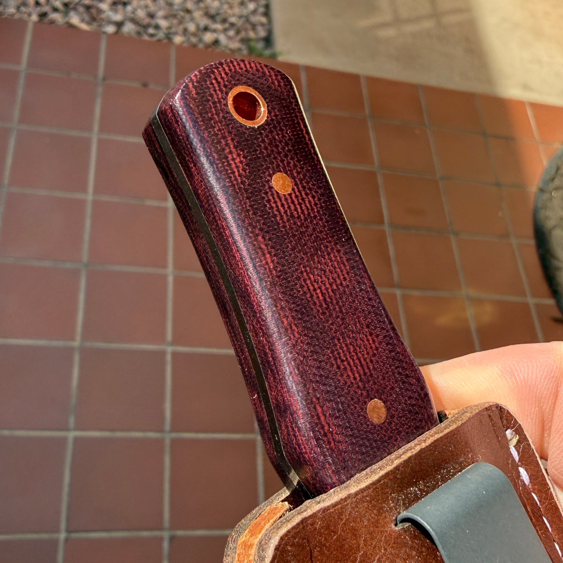 Vampire Hunter Mainline - Crimson Canvas Micarta