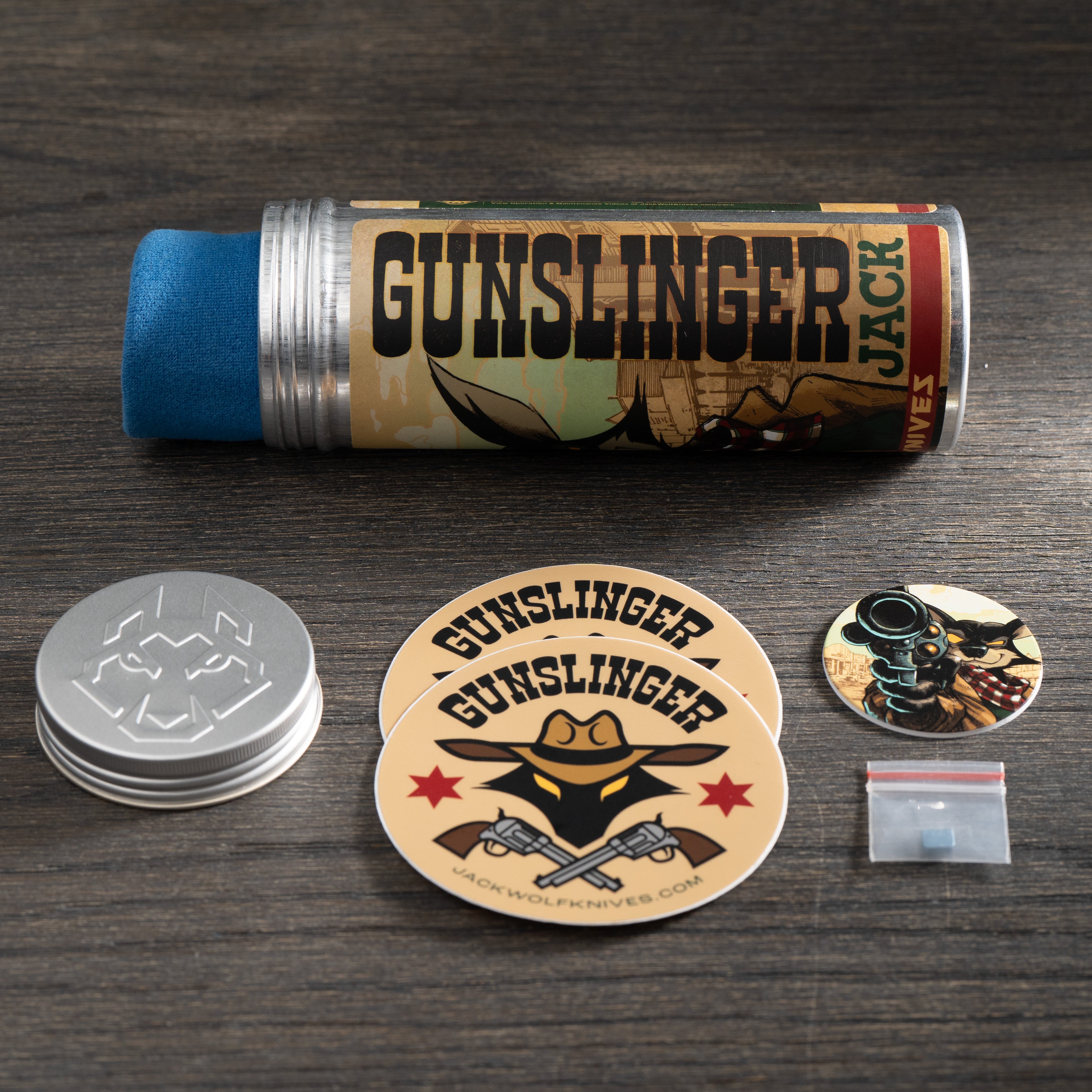 Gunslinger Jack - Green Linen Micarta Stonewash