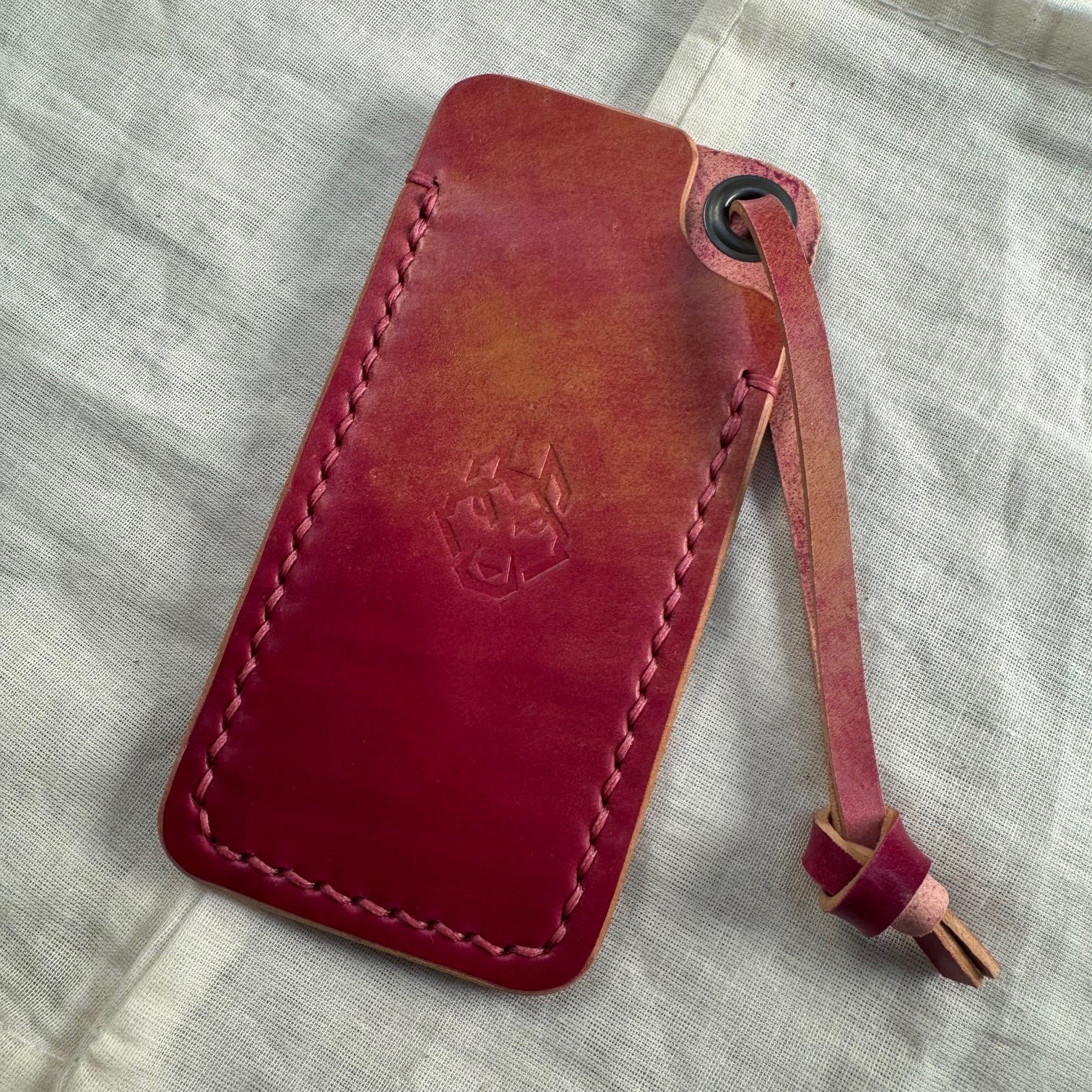 High Tide Lanyard Slip - Pink Shell Cordovan Pink Thread