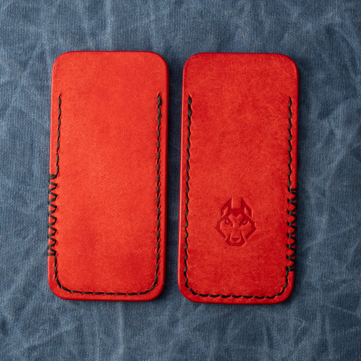 Northwoods Leatherworks Slip - Red Pueblo Black Thread