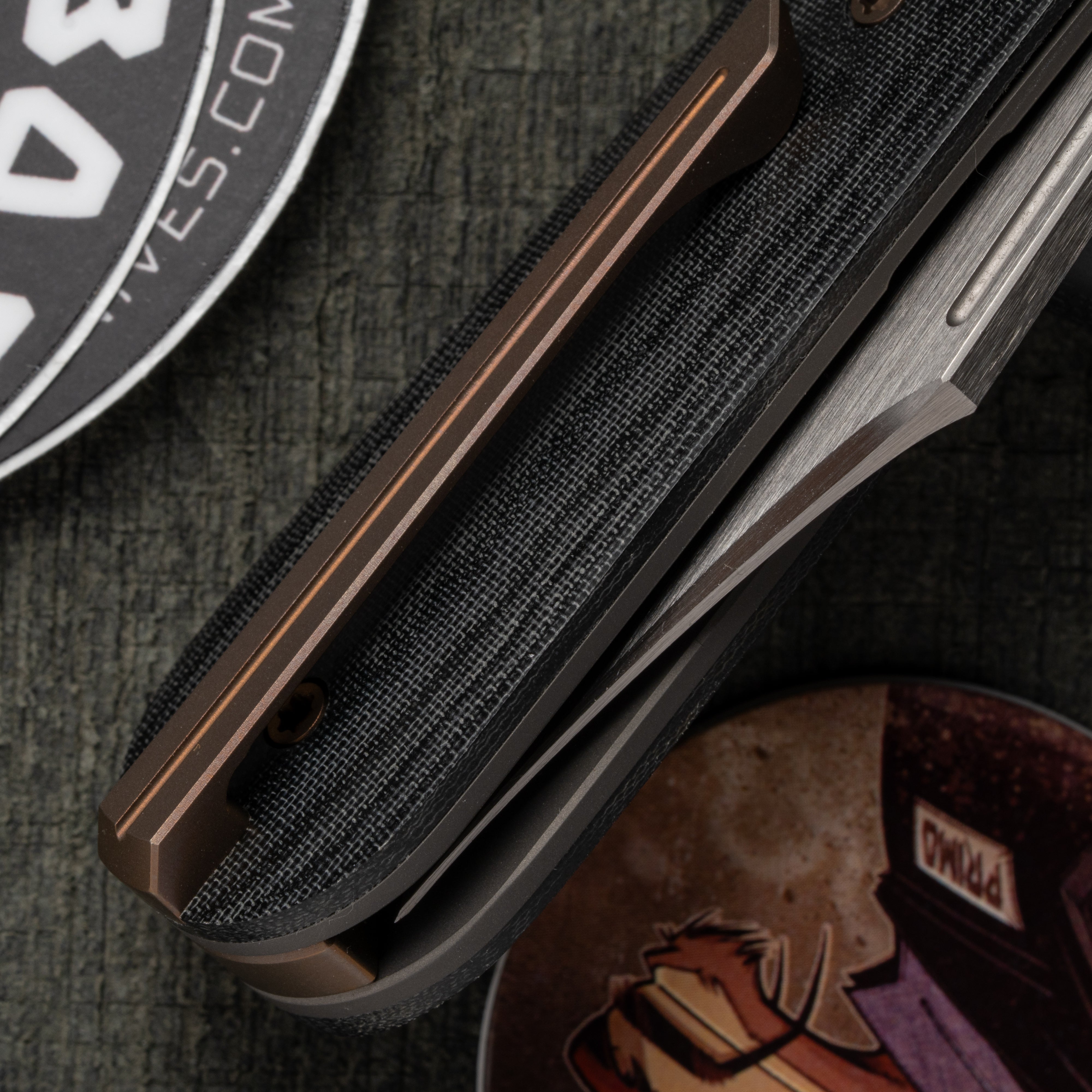 Primo Jack - Black Linen Micarta Hand Satin