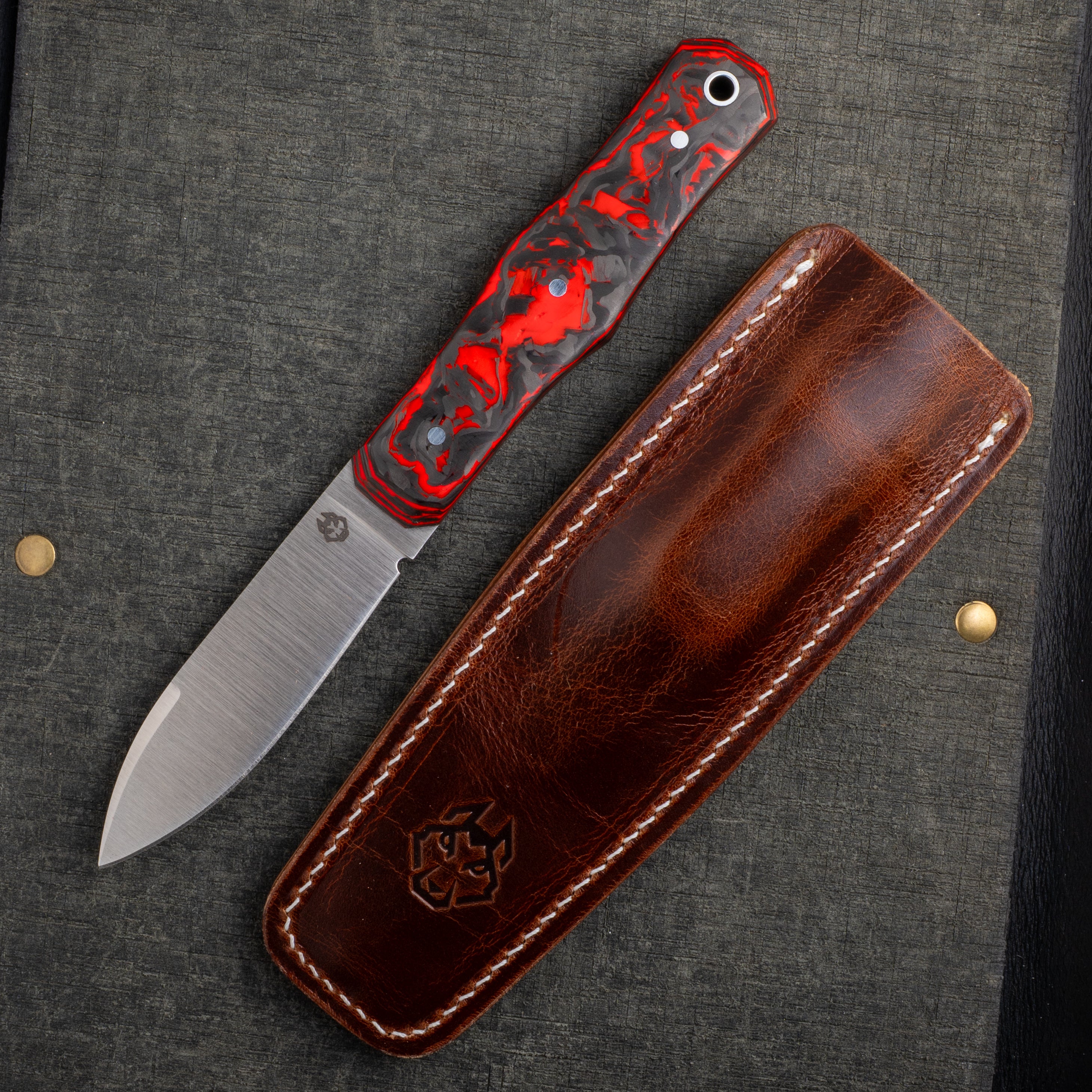 Vampire Hunter - Red Marble Carbon Fiber