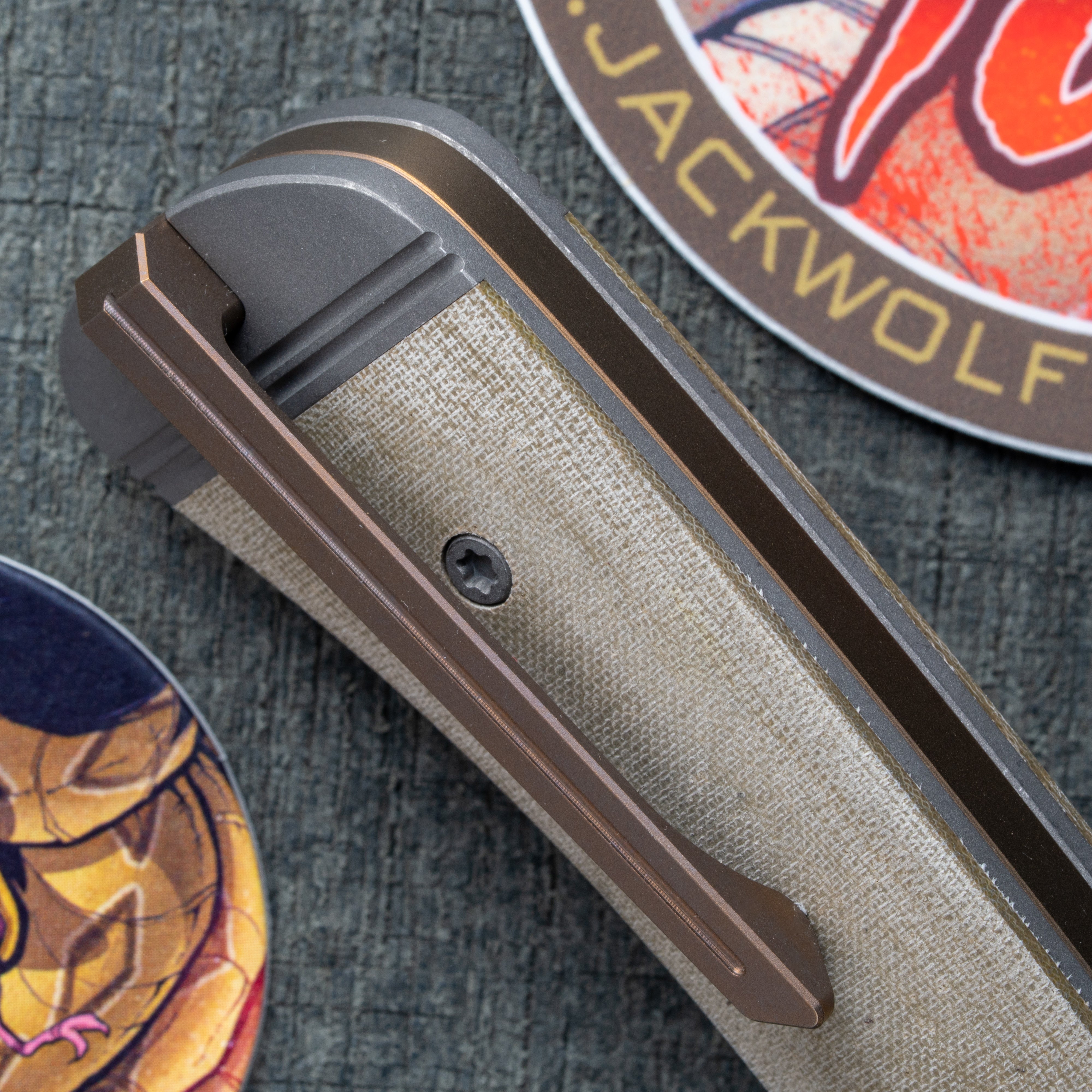 Diamondback Jack - Green Linen Micarta Stonewash