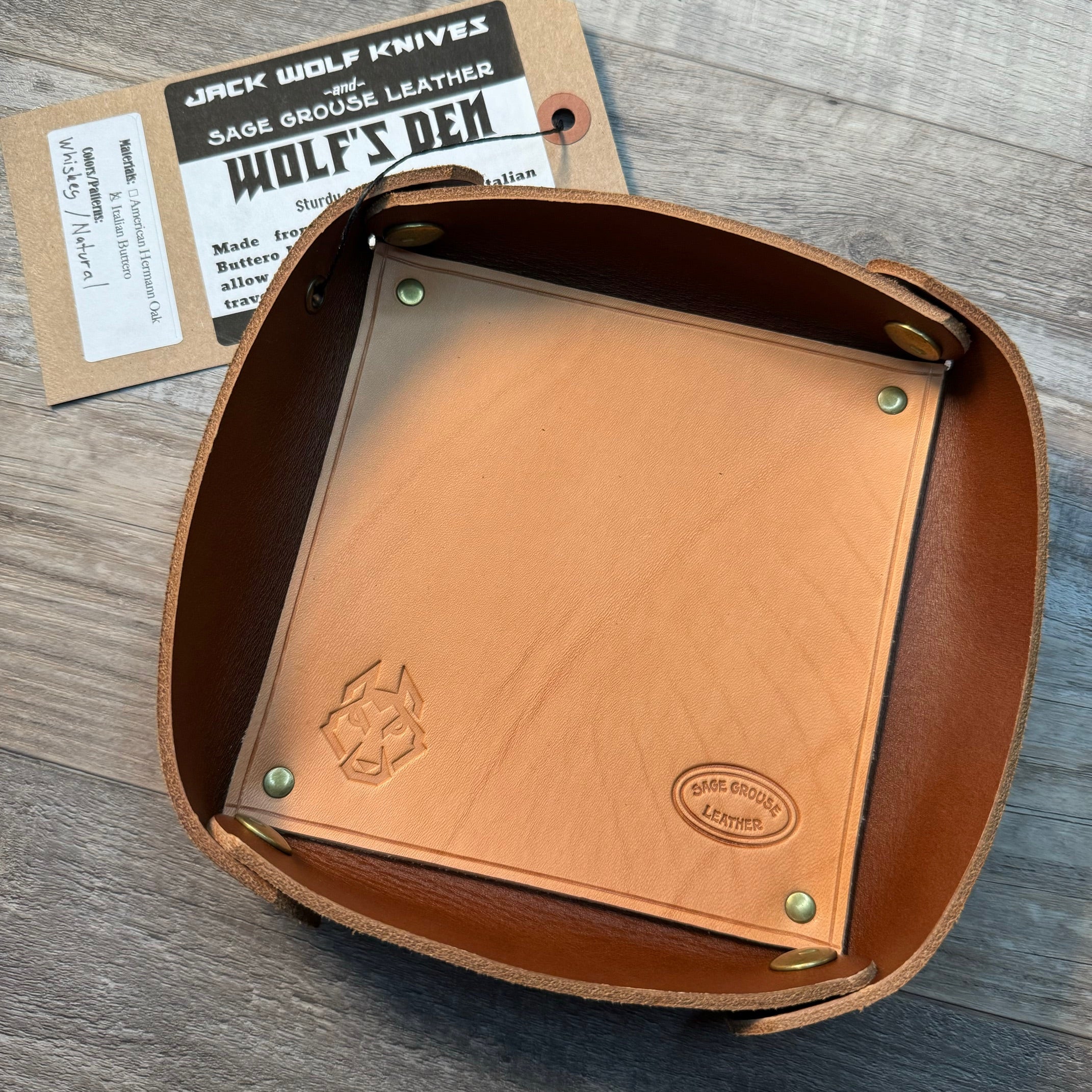 Sage Grouse Folding Wolf’s Den Tray – Whiskey Natural