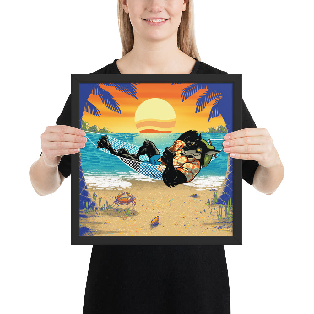 Framed Poster - Laid Back Jack Label v2