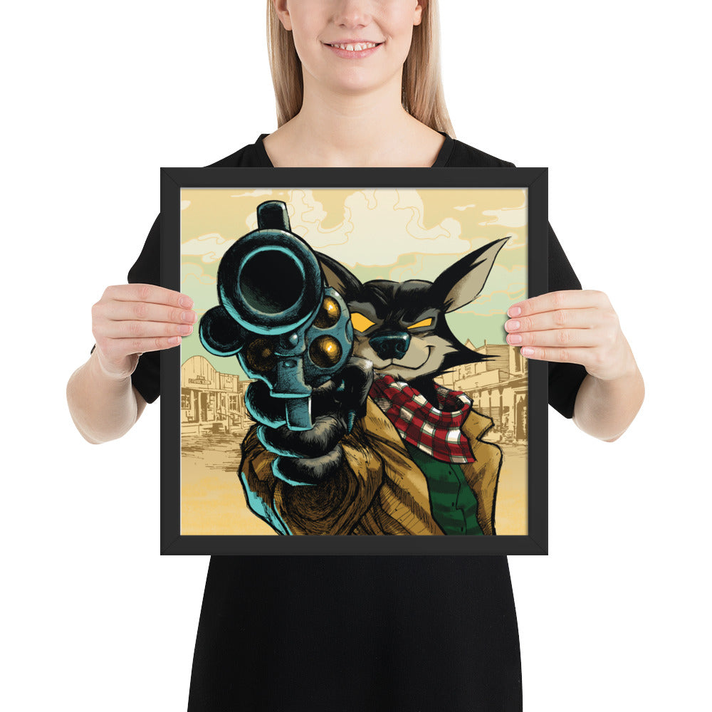 Framed Poster - Gunslinger Jack label v2