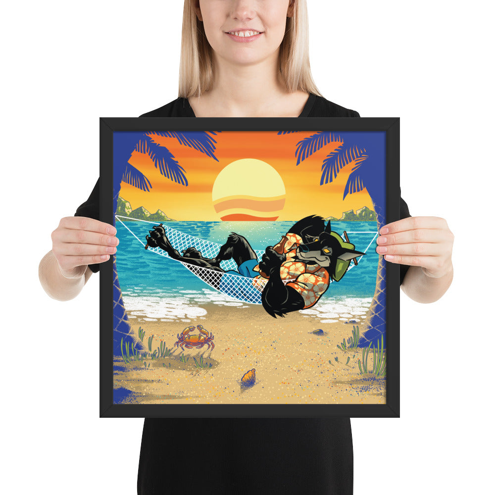 Framed Poster - Laid Back Jack Label v2