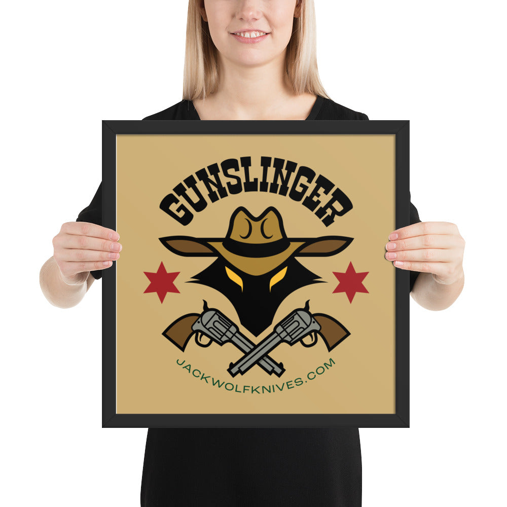 Framed Poster - Gunslinger Jack Sticker v2