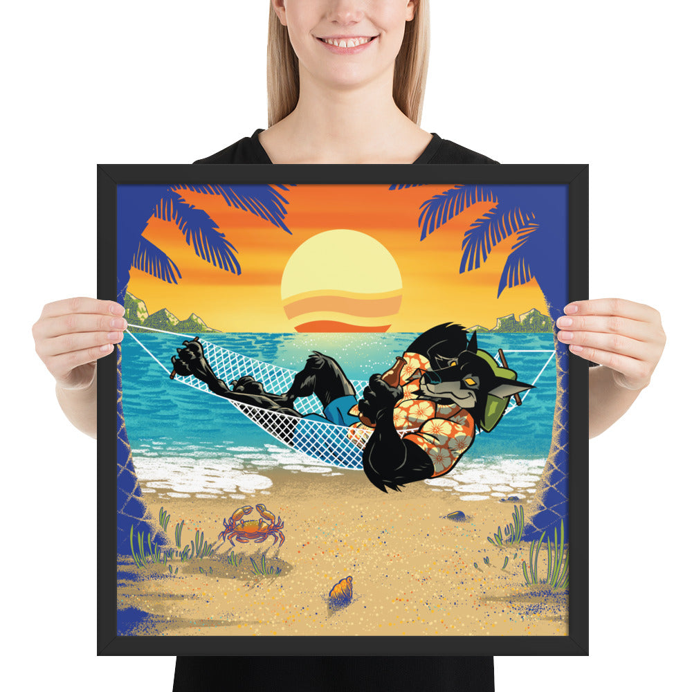 Framed Poster - Laid Back Jack Label v2