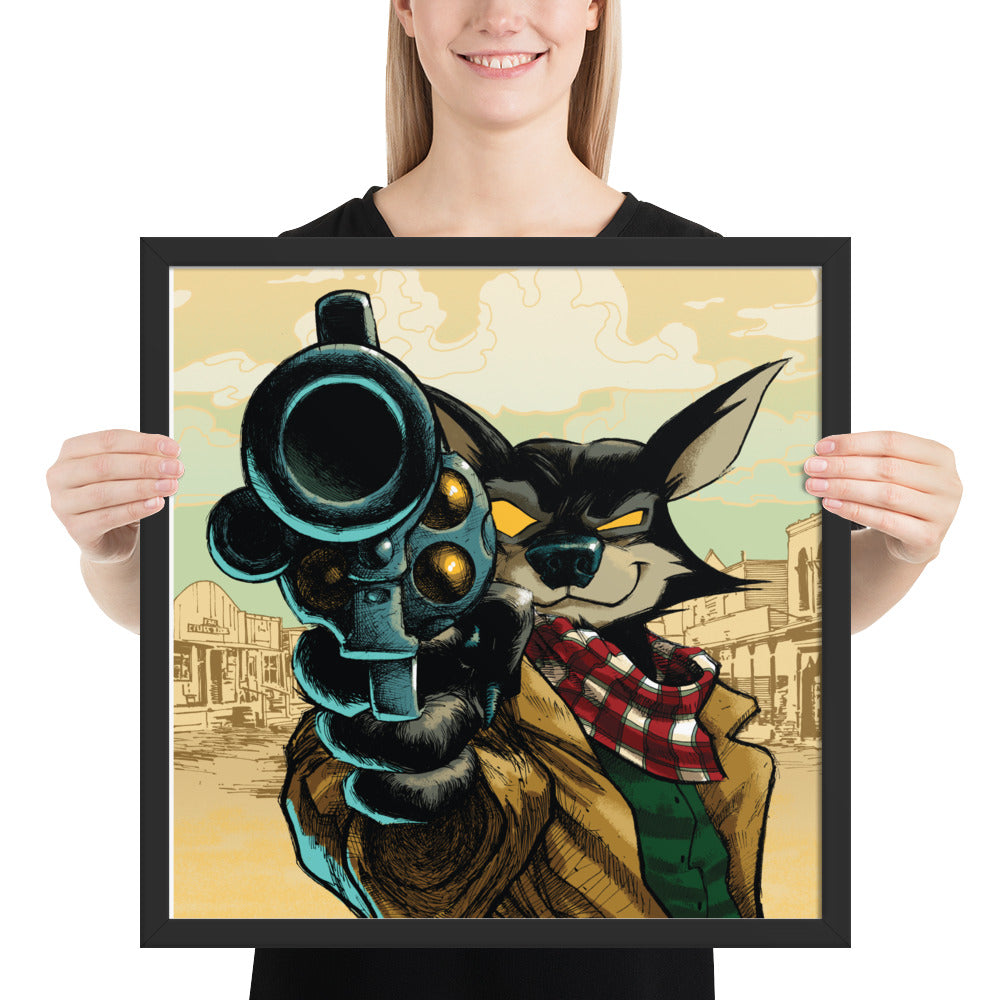 Framed Poster - Gunslinger Jack label v2