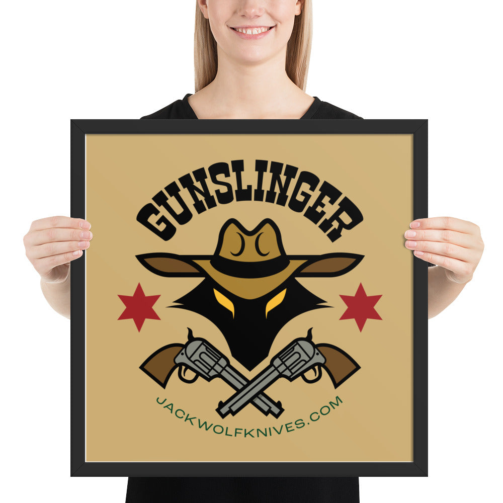 Framed Poster - Gunslinger Jack Sticker v2