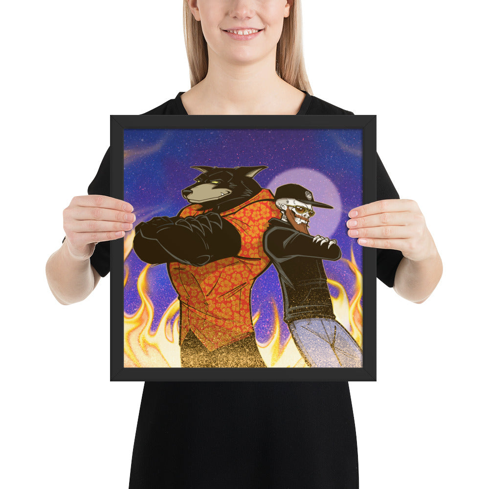 Framed Poster - Benny's Clip Label v1