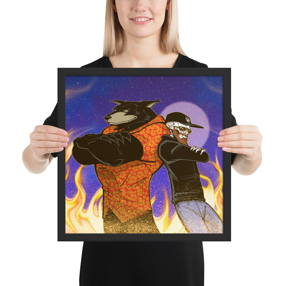 Framed Poster - Benny's Clip Label v1