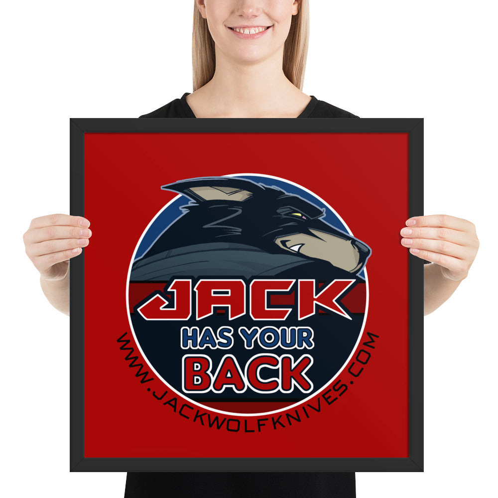 Framed Poster - Laid Back Jack Sticker v1