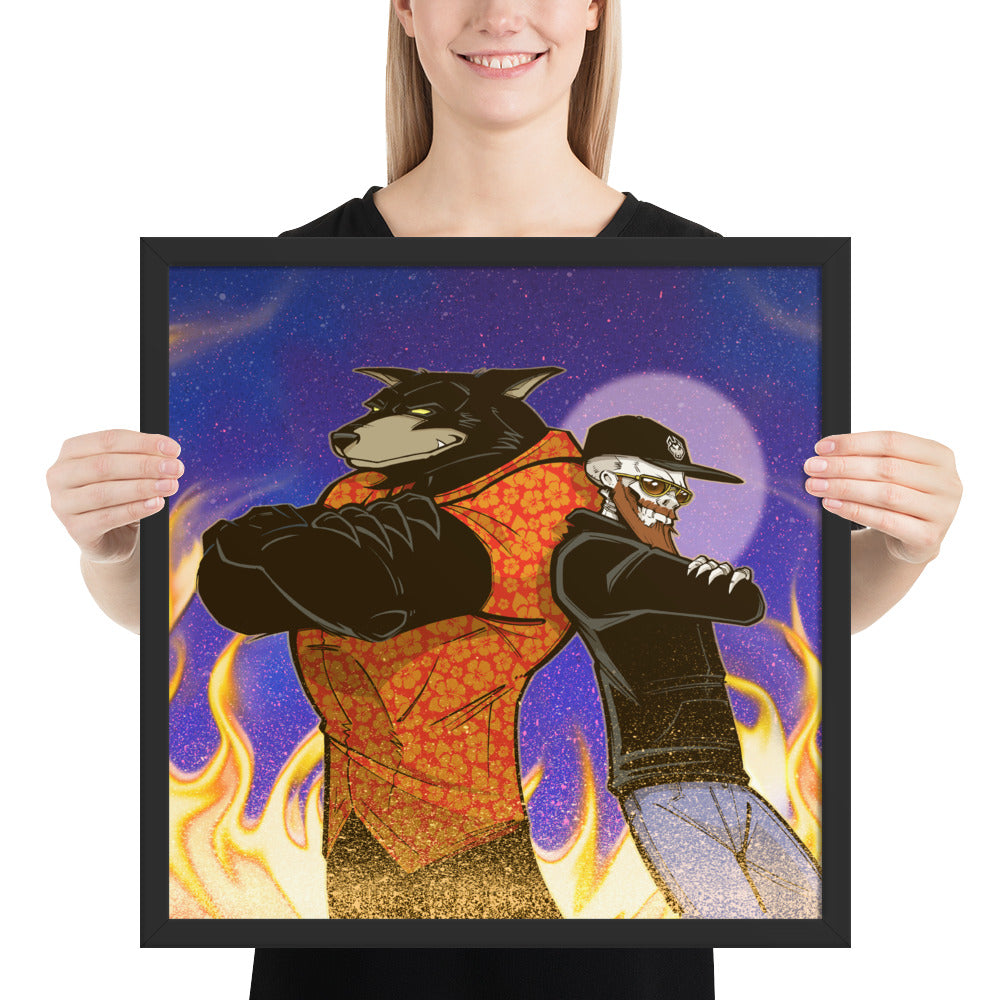 Framed Poster - Benny's Clip Label v1
