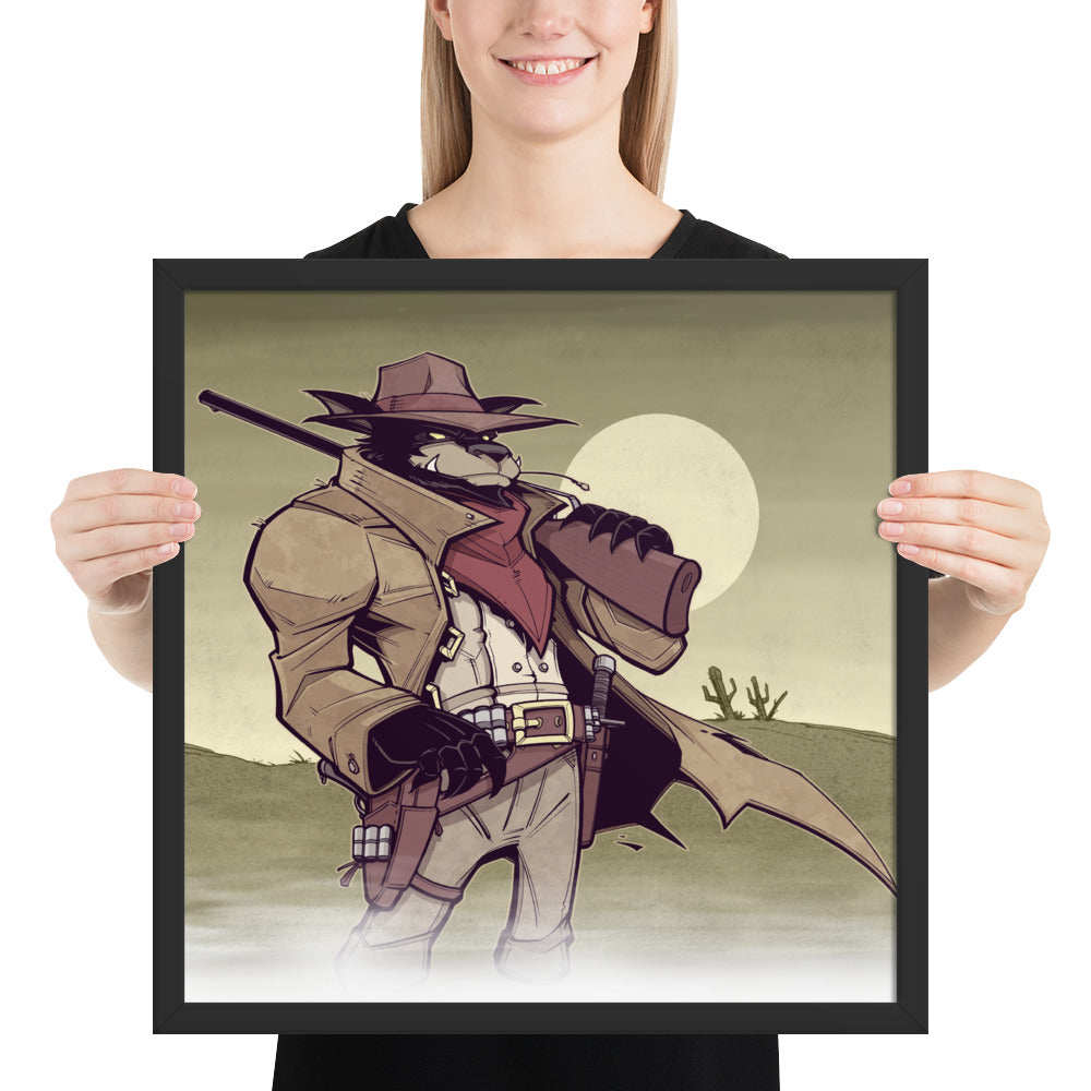 Framed Poster - Gunslinger Jack Label v1