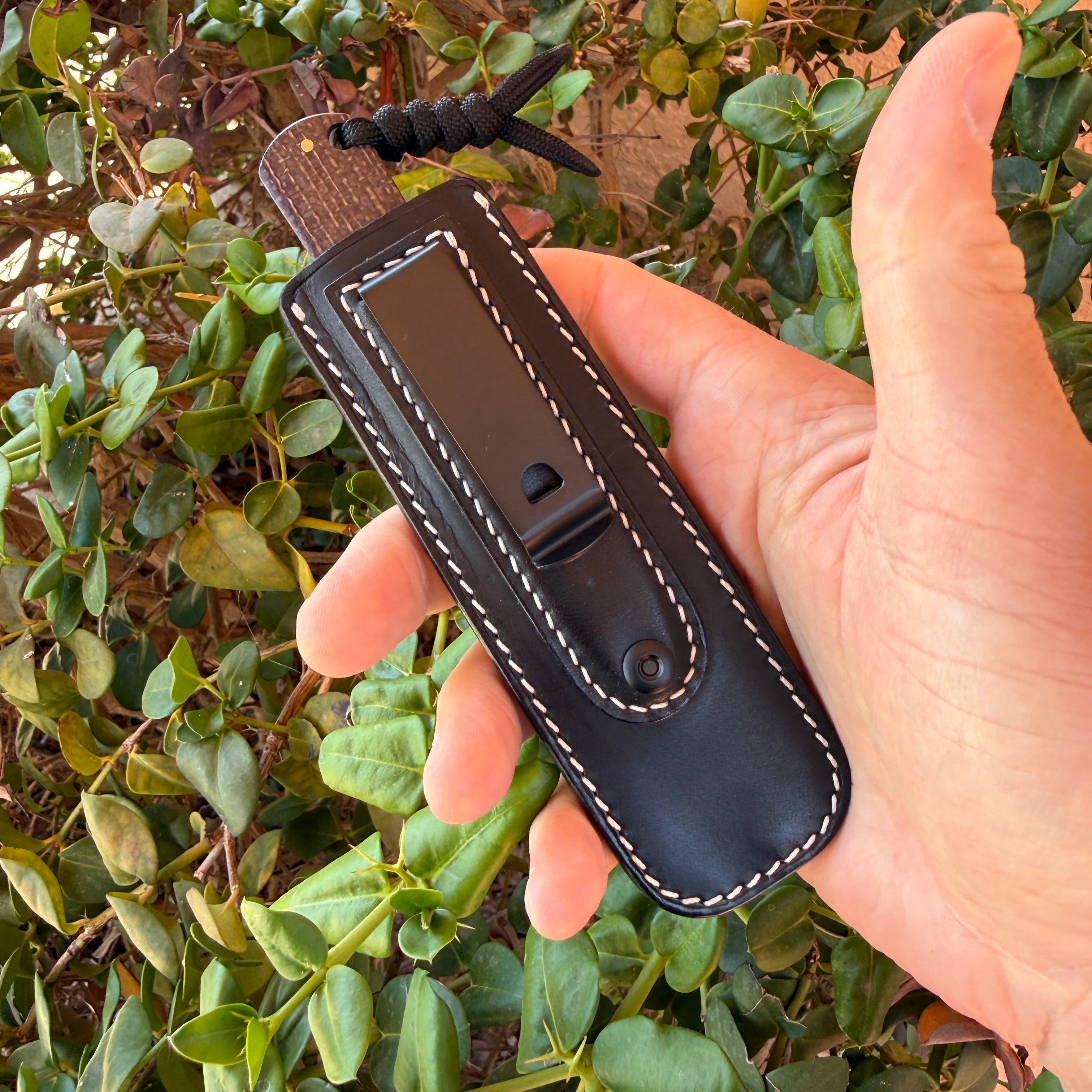 FIXedc OEM Sheath - Black Leather White Thread