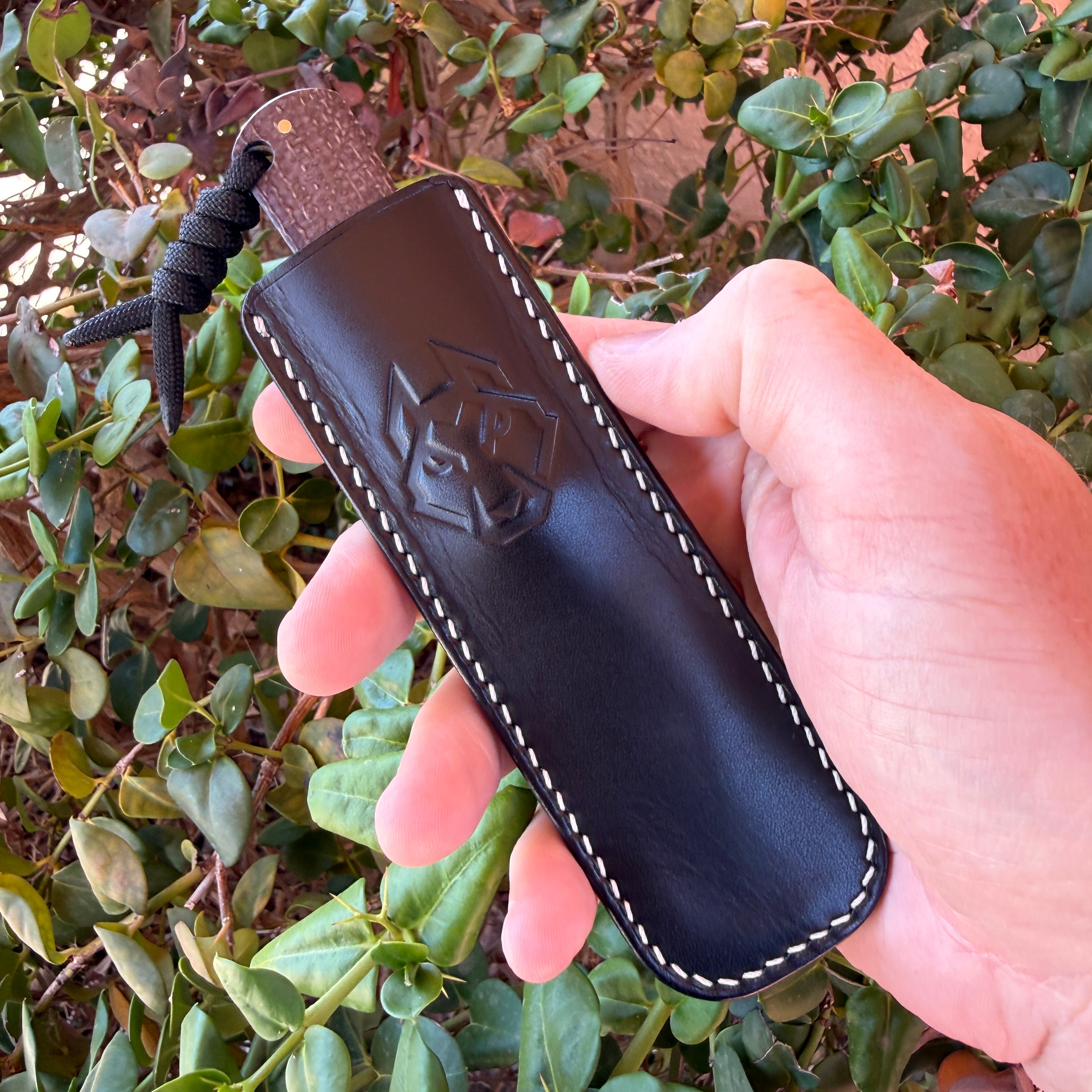 FIXedc OEM Sheath - Black Leather White Thread