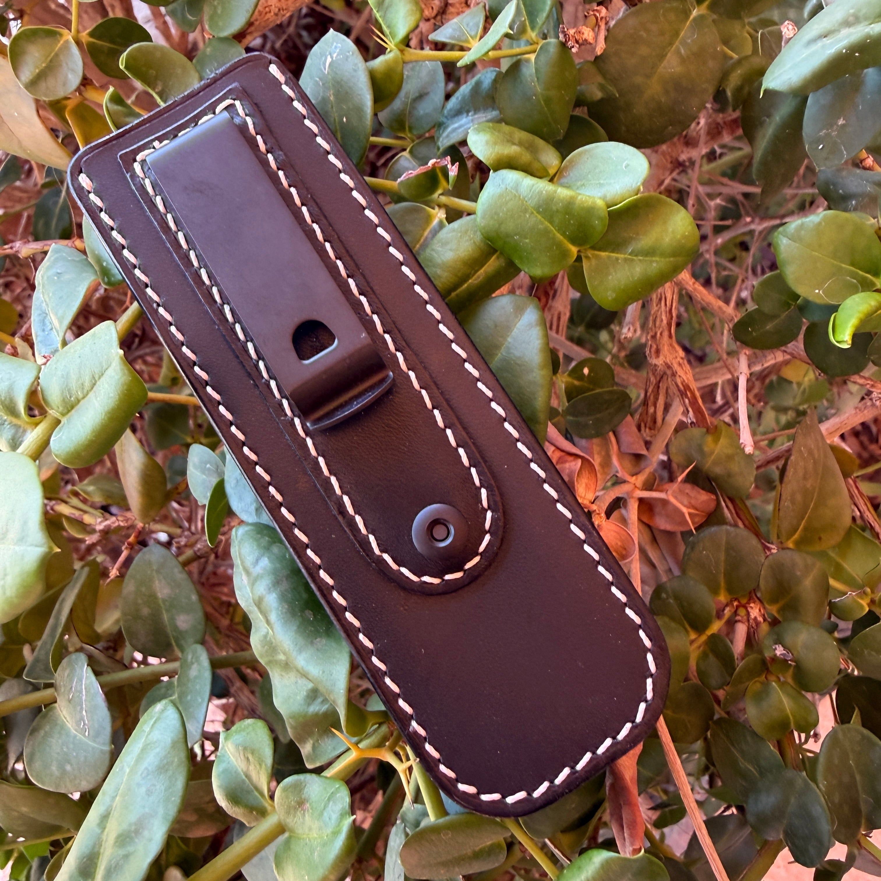 FIXedc OEM Sheath - Black Leather White Thread