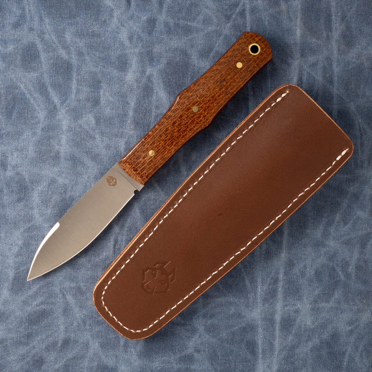 Vampire Hunter Mainline - Brown Burlap Micarta