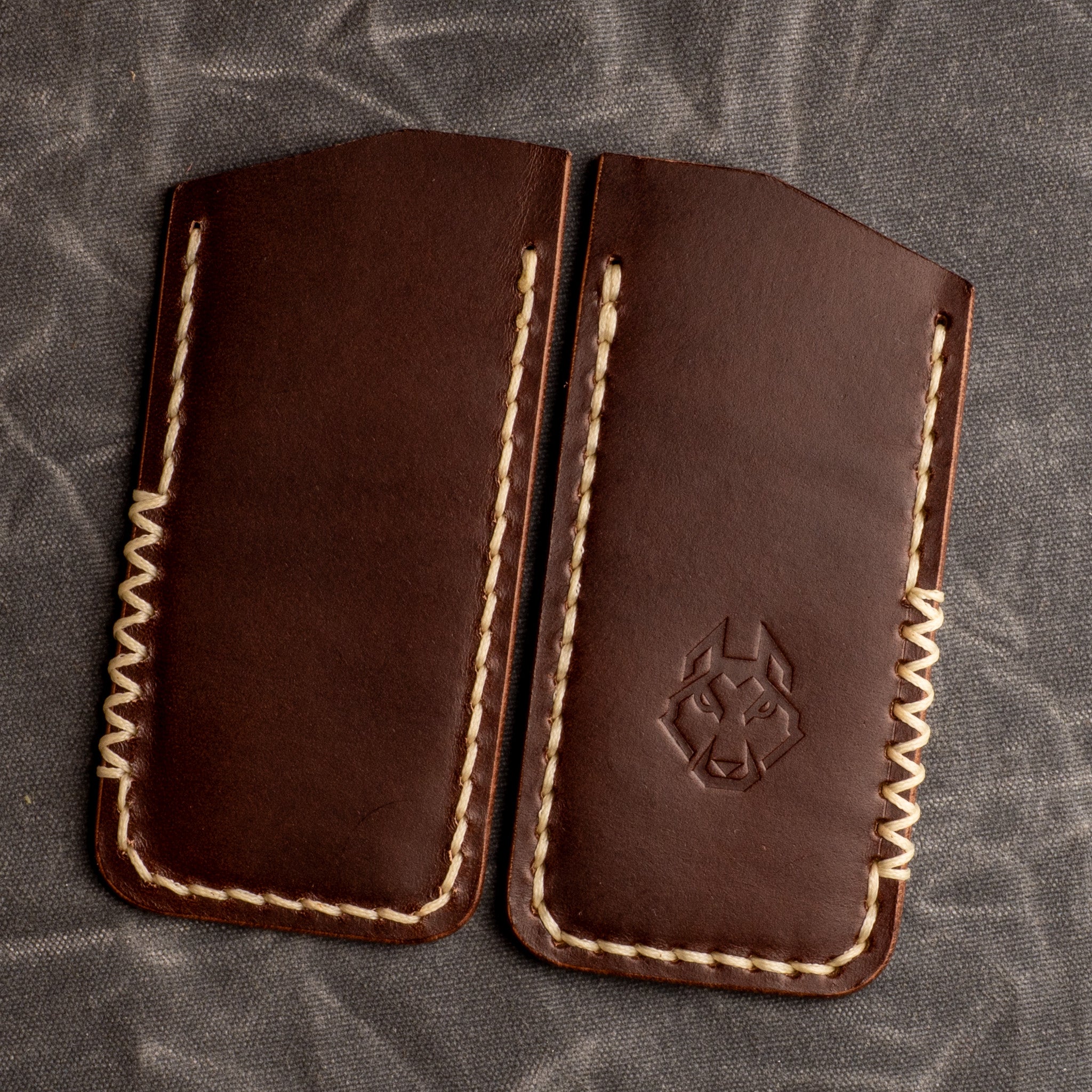 Northwoods Leatherworks Slip - Chocolate Buttero Cream Thread