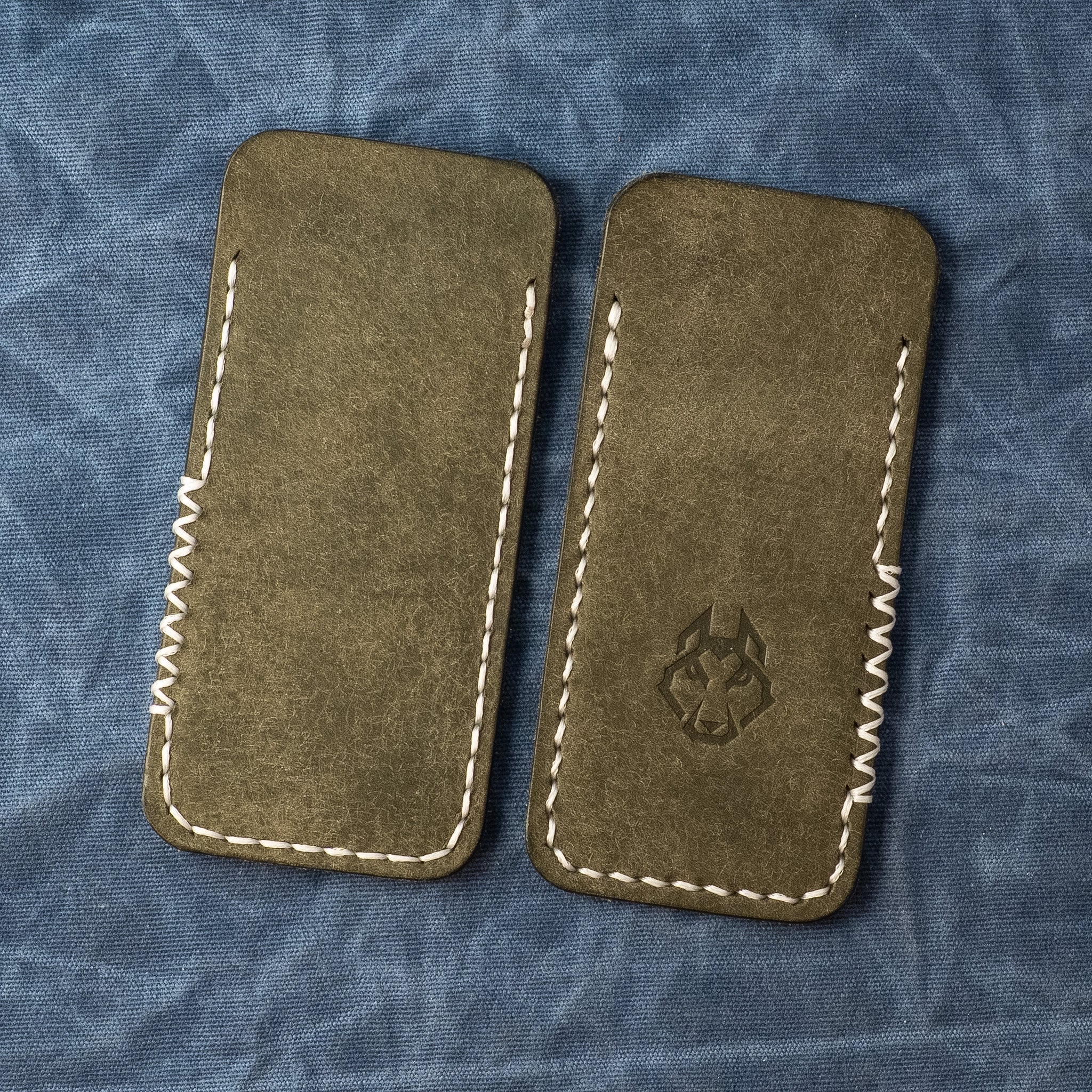 Northwoods Leatherworks Slip - Grey Pueblo White Thread