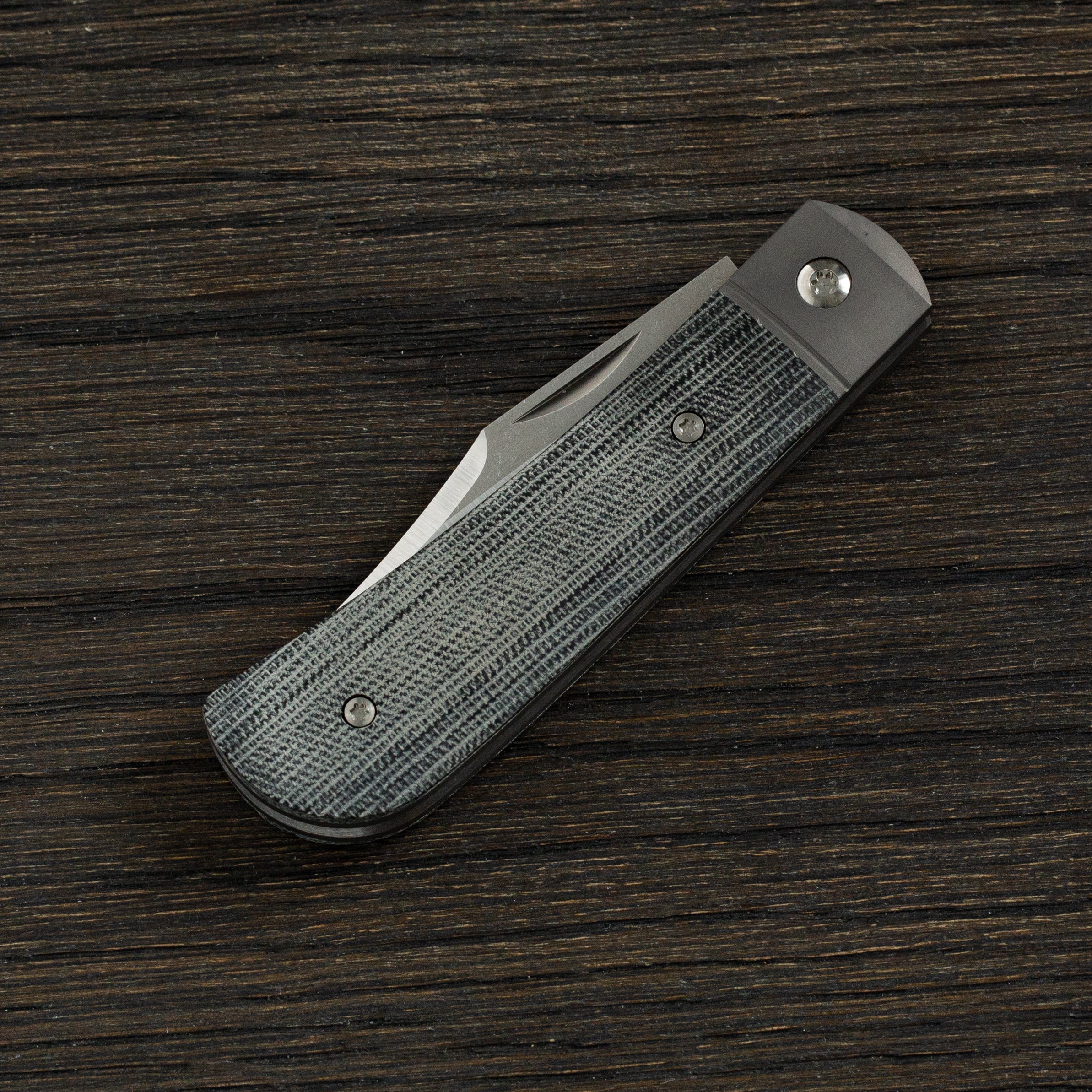 Benny's Clip - Black Canvas Micarta