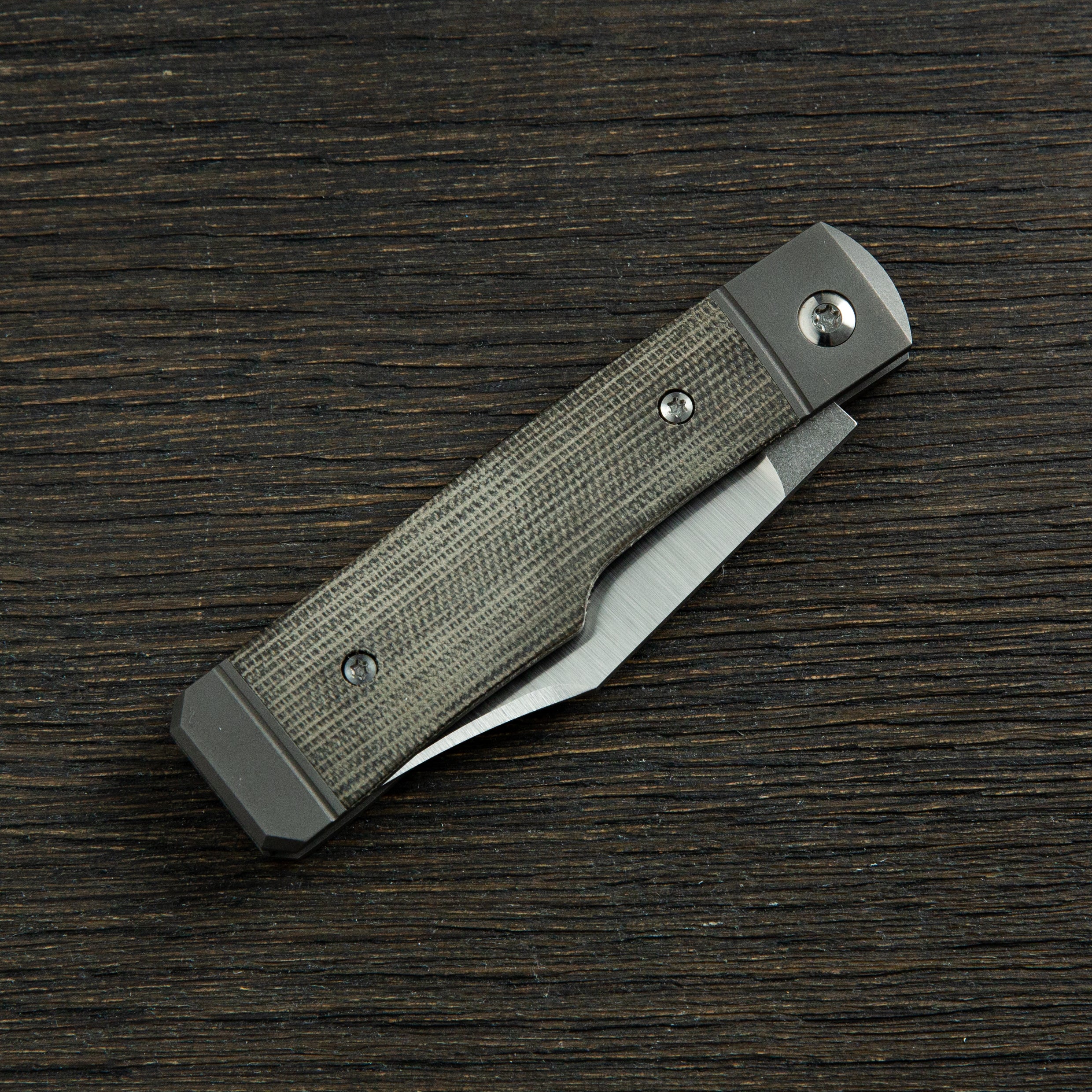 Sharpshooter Jack - Olive Drab (OD) Green Canvas Micarta