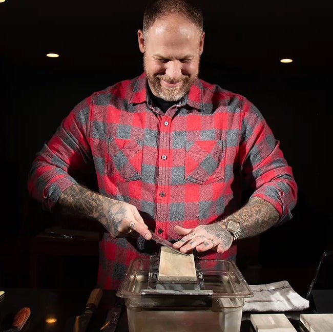 Water Stone Sharpening for Jack Wolf Knives