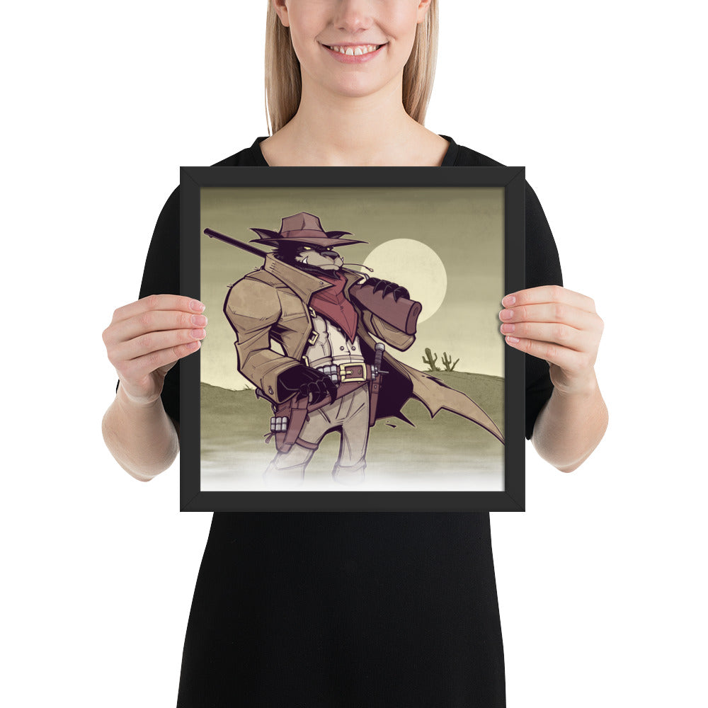Framed Poster - Gunslinger Jack Label v1