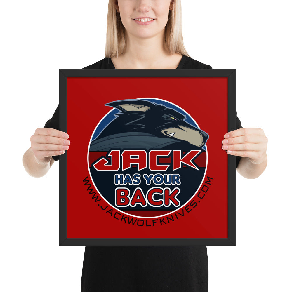 Framed Poster - Laid Back Jack Sticker v1