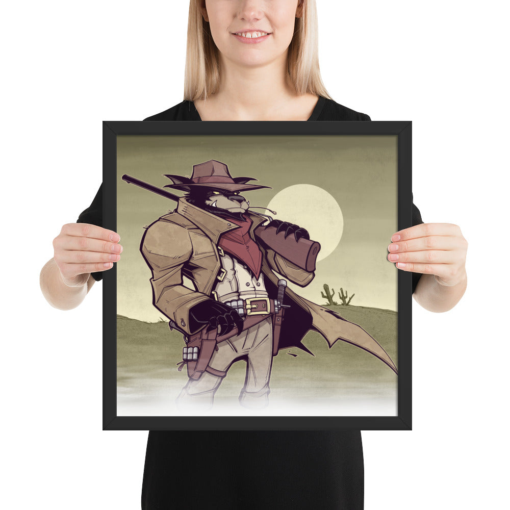 Framed Poster - Gunslinger Jack Label v1