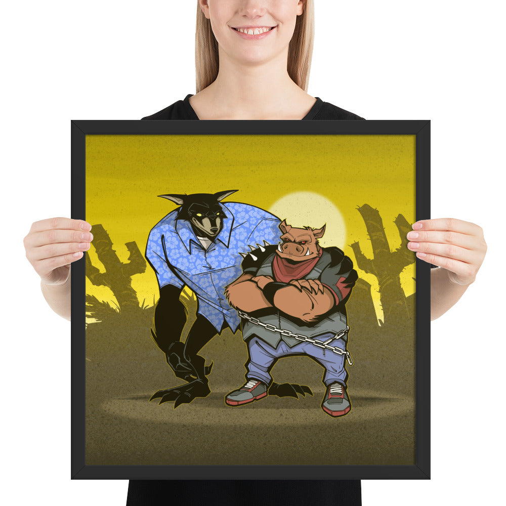 Framed Poster - Javelina Jack Label v1